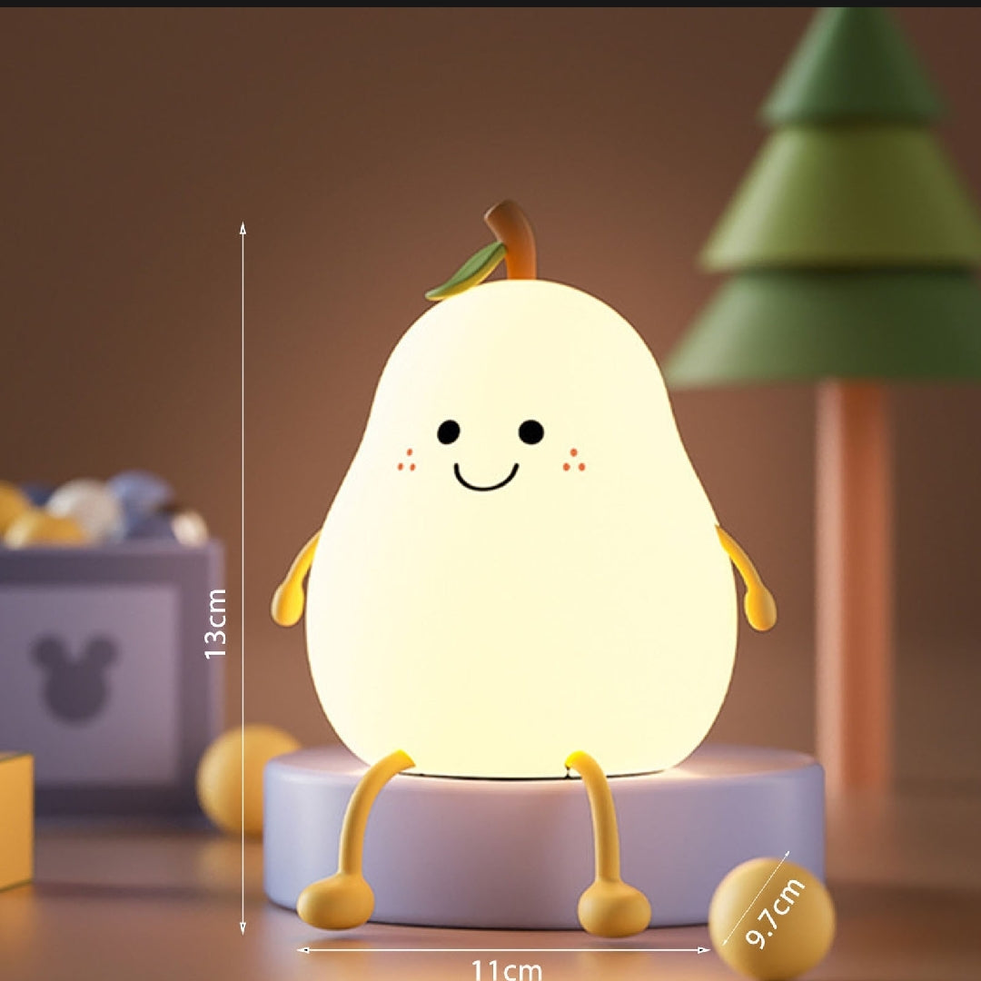 Silicon Pear Lamp Rechargeable+Color Changing