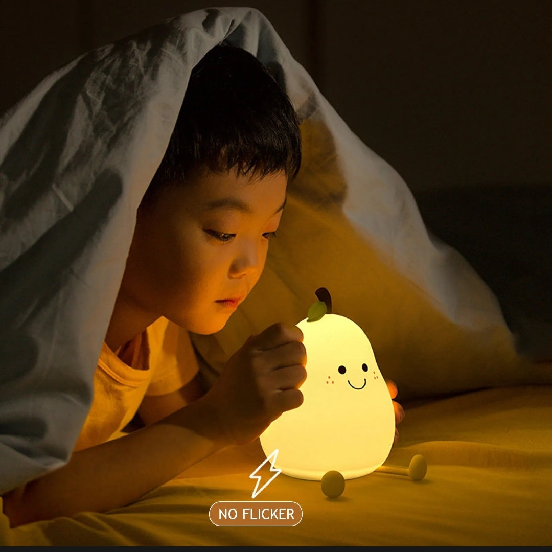 Silicon Pear Lamp Rechargeable+Color Changing