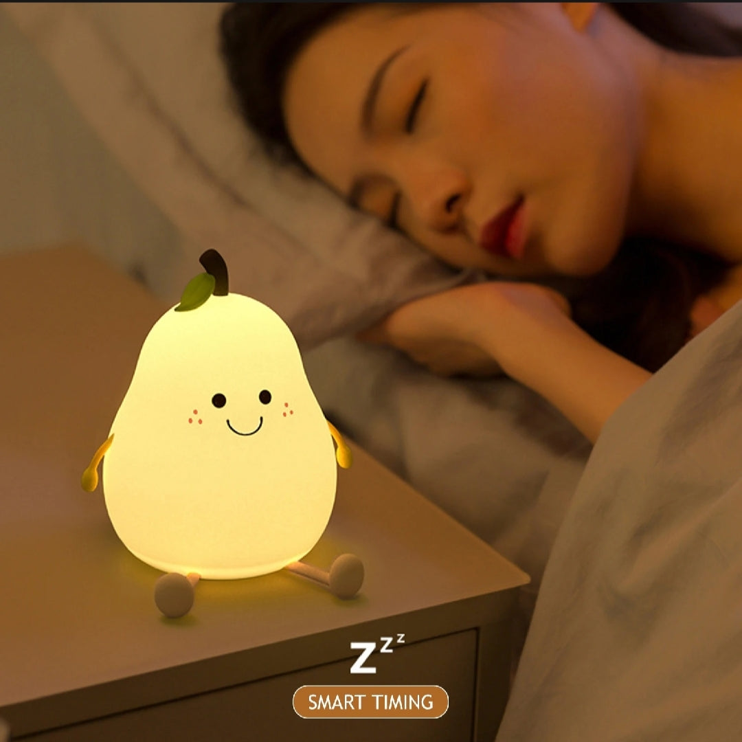 Silicon Pear Lamp Rechargeable+Color Changing
