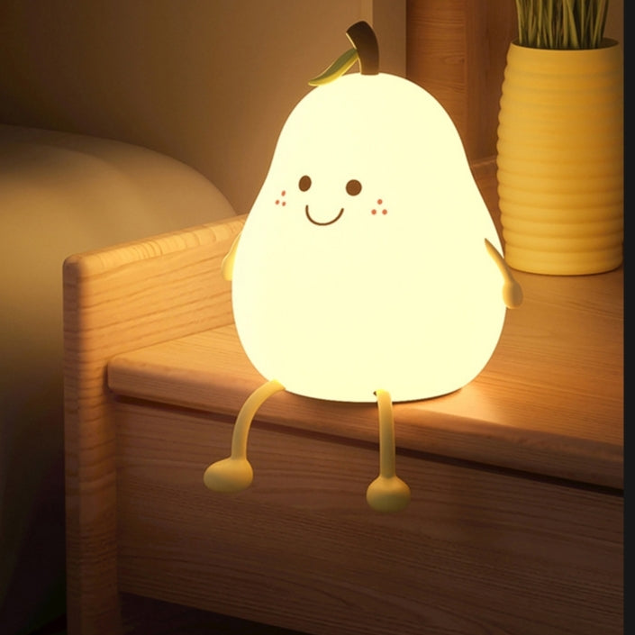 Silicon Pear Lamp Rechargeable+Color Changing