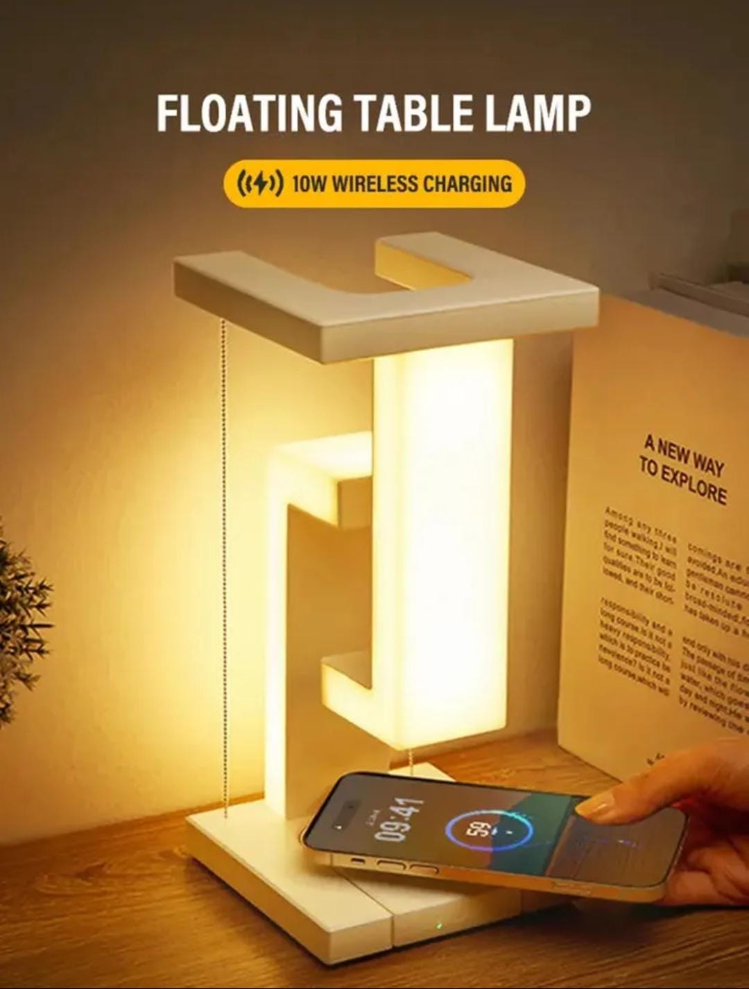 Floating Wireless Charging Table Lamp