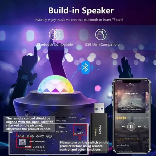 GALAXY PROJECTOR WITH SPEAKER