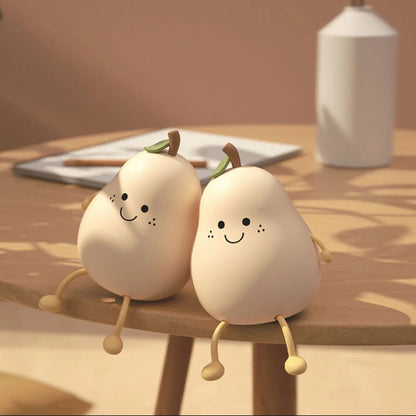 Silicon Pear Lamp Rechargeable+Color Changing