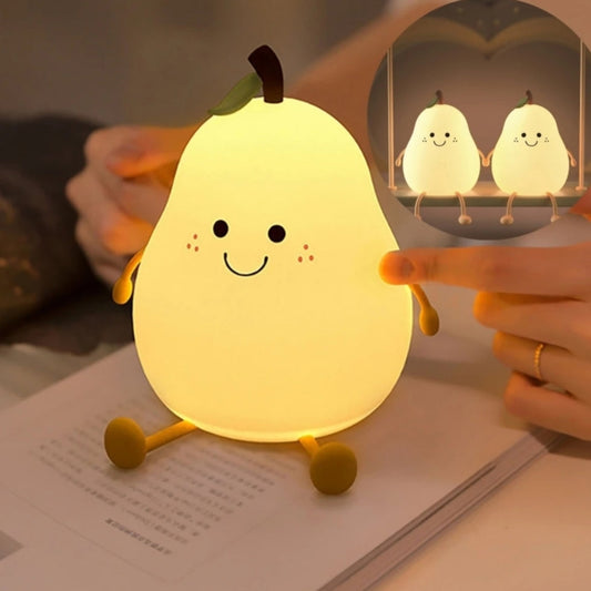 Silicon Pear Lamp Rechargeable+Color Changing
