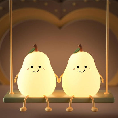 Silicon Pear Lamp Rechargeable+Color Changing