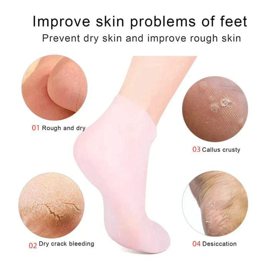 Silicone Moisturising Gel Socks