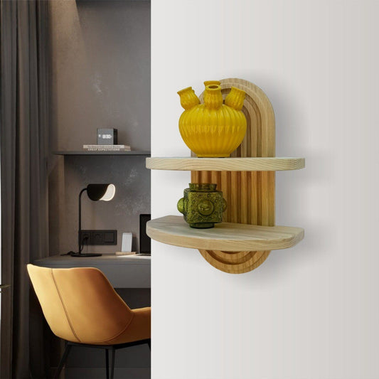 Vintage Vibes Wooden Floating Wall Shelf