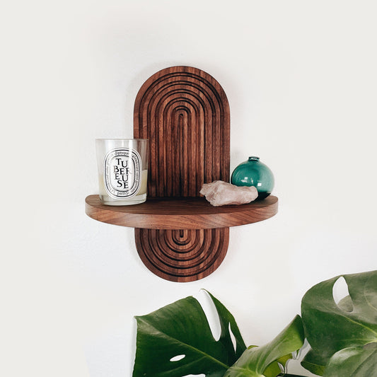 Vintage Vibes Wooden Floating Wall Shelf