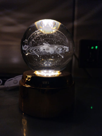 ROTATING CRYSTAL BALL LAMP